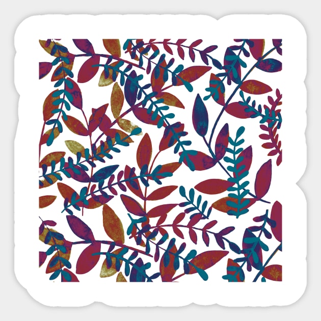 Watercolor branches - multicolor Sticker by wackapacka